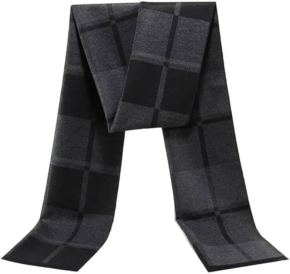 Cachecol masculino com sensação de caxemira - Cachecóis ultra macios e quentes para homens, estilo minimalista moderno para inverno e outono (177,8 x 30,5 cm)