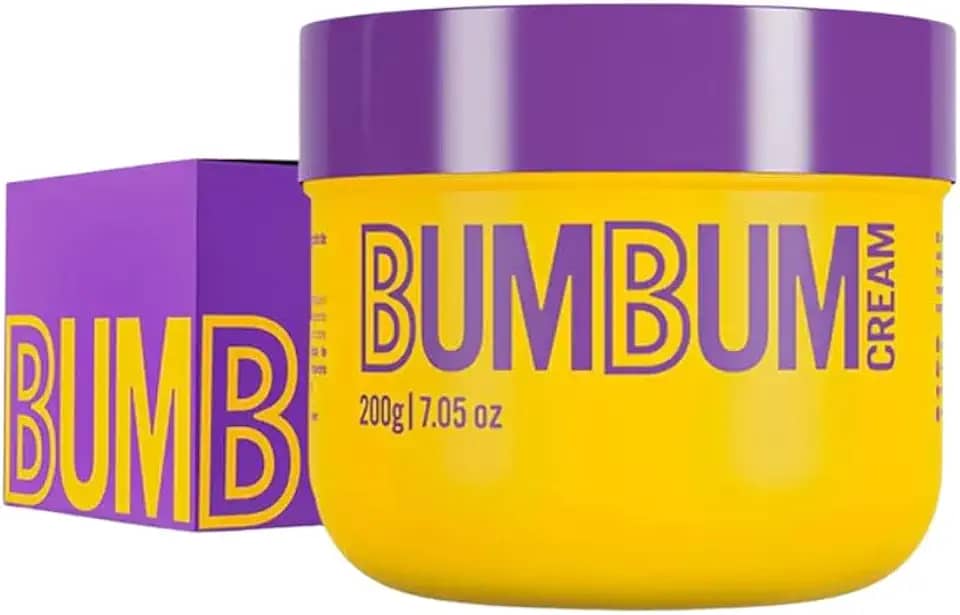 Beleza Brasileira Creme Hidratante Corporal Bumbum Cream 200g, Combate Flacidez e Suavização de Estrias, Todos os Tipos de Pele, Produto Vegano e Não Testado em Animais