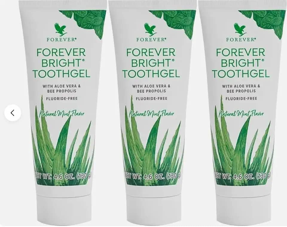 kit 03 Unidades Forever Bright Toothgel Gel dental sem flúor Creme Dental Menta e Hortelã