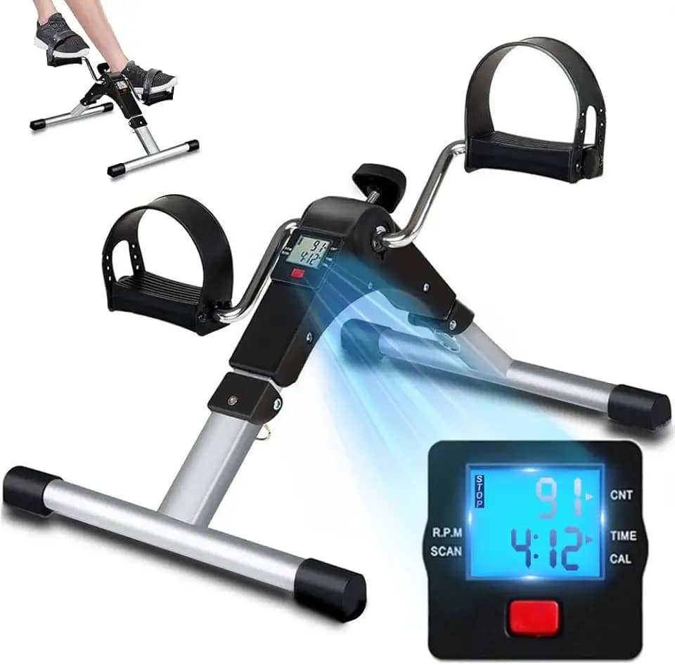 Mini Bicicleta Ergométrica Portátil - Ciclo Bike Dobrável Com Pedal