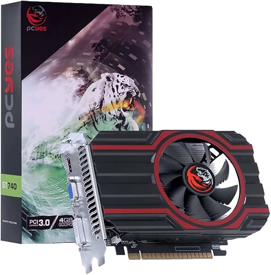 PLACA DE VIDEO NVIDIA GEFORCE GT 740 GDD5 4GB 128BIT SINGLE FAN - FULL SIZE - PA740GT12804D5FZ - PCYES