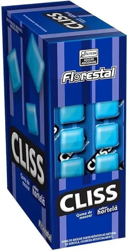 Chiclete Cliss Hortelã – 12 Cartelas com 12 Unidades Cada | Total 144 Chicletes | Refrescante e Ideal para Revenda, Brindes e Lembrancinhas