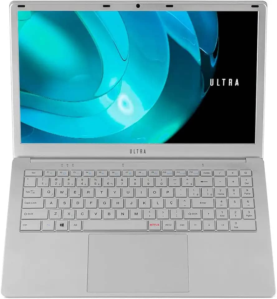 Notebook Ultra, W11 Home, Processador Intel Celeron N4020, Memória 4GB 120GB SSD, Tela 15,6 Pol, Microsoft 365 Personal com 1TB na Nuvem Prata – UB220