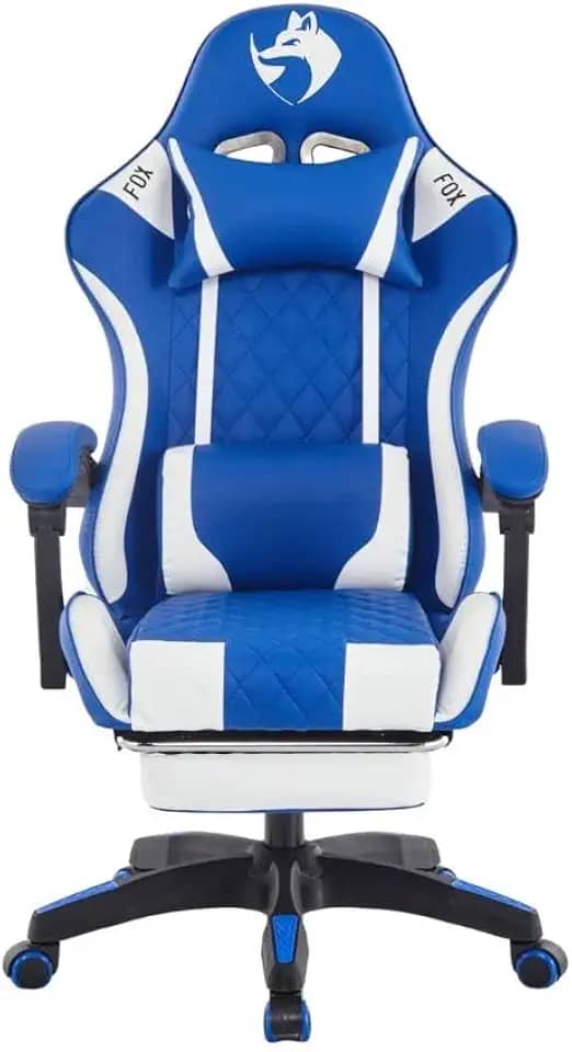 Cadeira Gamer Fox Racer Luna com Apoio de Pés UT-B200 Azul