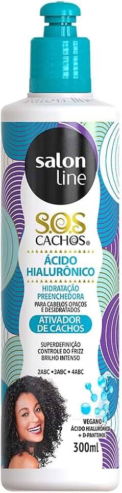 Salon Line, Ativador de Cachos, SOS Cachos, Ácido Hialurônico - Cabelos Ondulados, Cacheados e Crespos, 300 ml