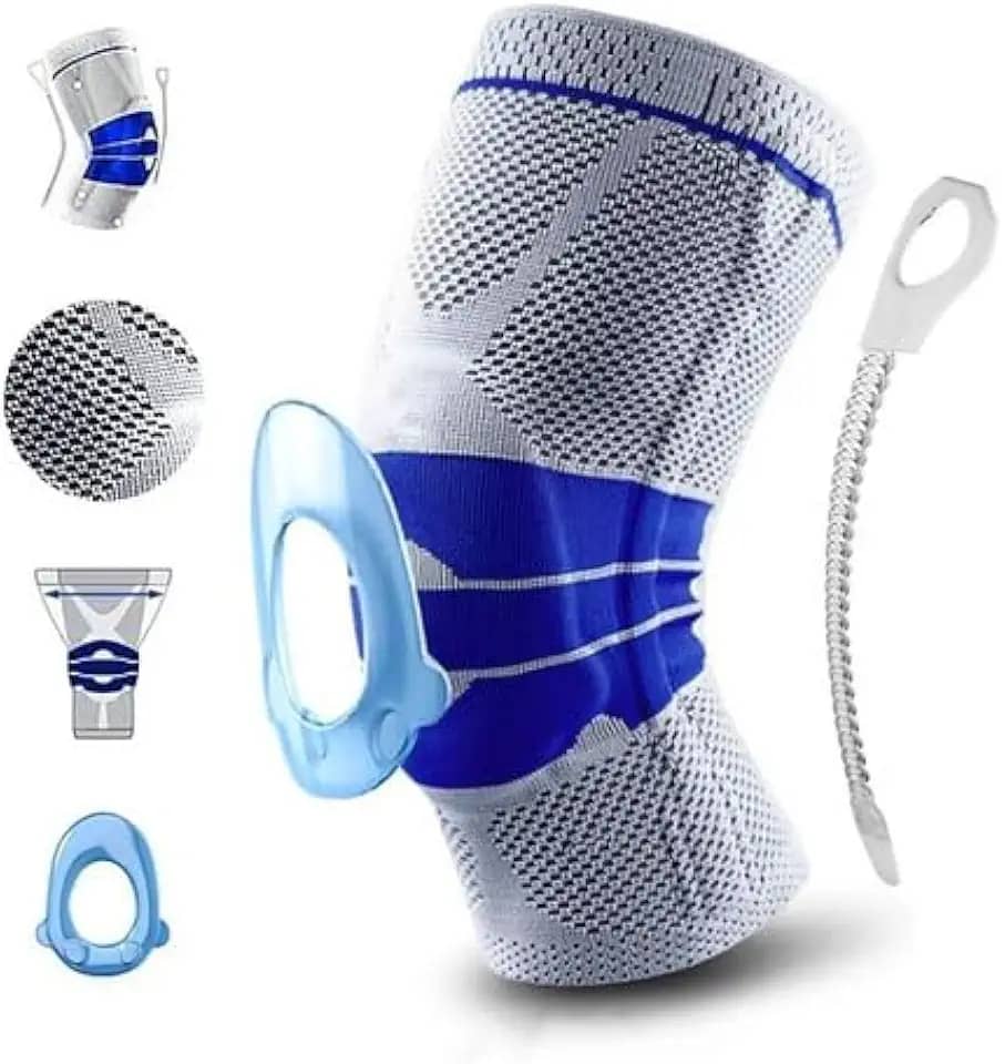 Joelheira de compressão articulada ligamento rompido | Tensor joelho 3D silicone dores |DEPARTAMENT STORE (G)