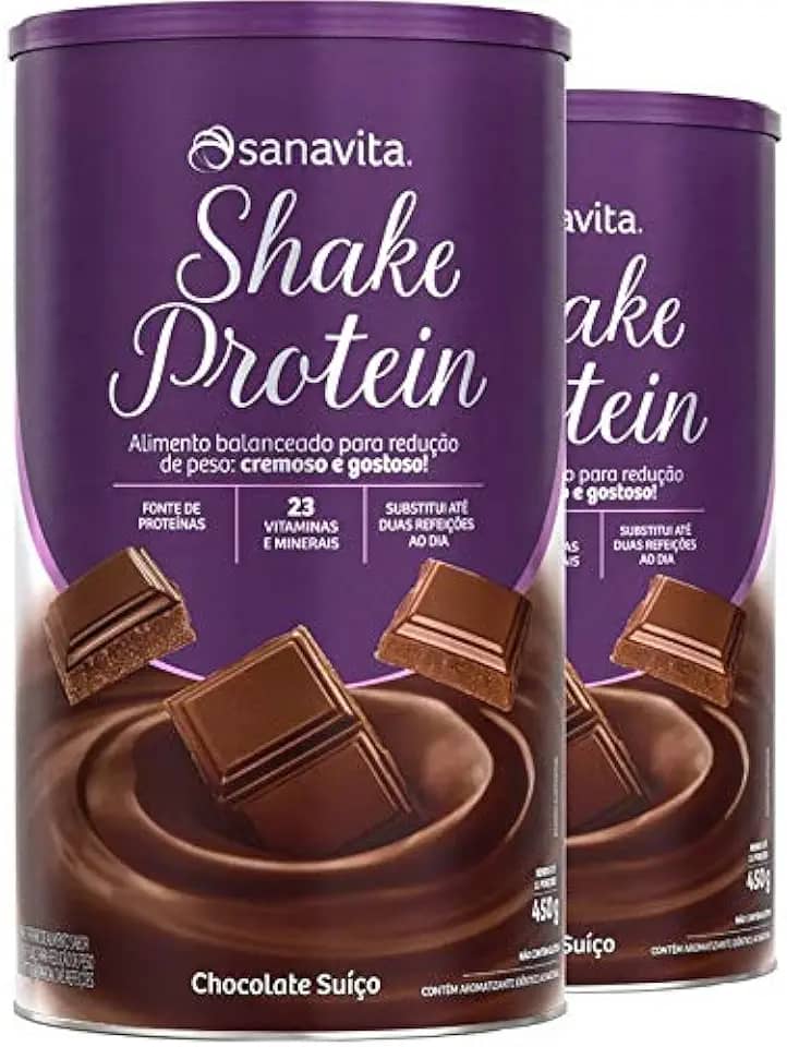 Kit 2 Shake Subs. Refeição Sanavita chocolate suiço 450g