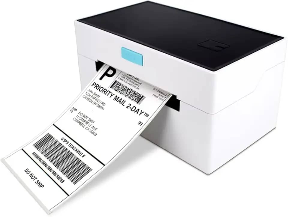 Impressora Térmica de Etiquetas 4 Polegadas para E-commerce, Logística e Armazém, Alta Velocidade e Código de Barras.