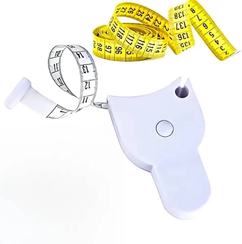 Trena Fita Métrica Corporal Medidor Corporal Com Botão Trava e Destrava Facilitador De Medida e Slot Para Marcação