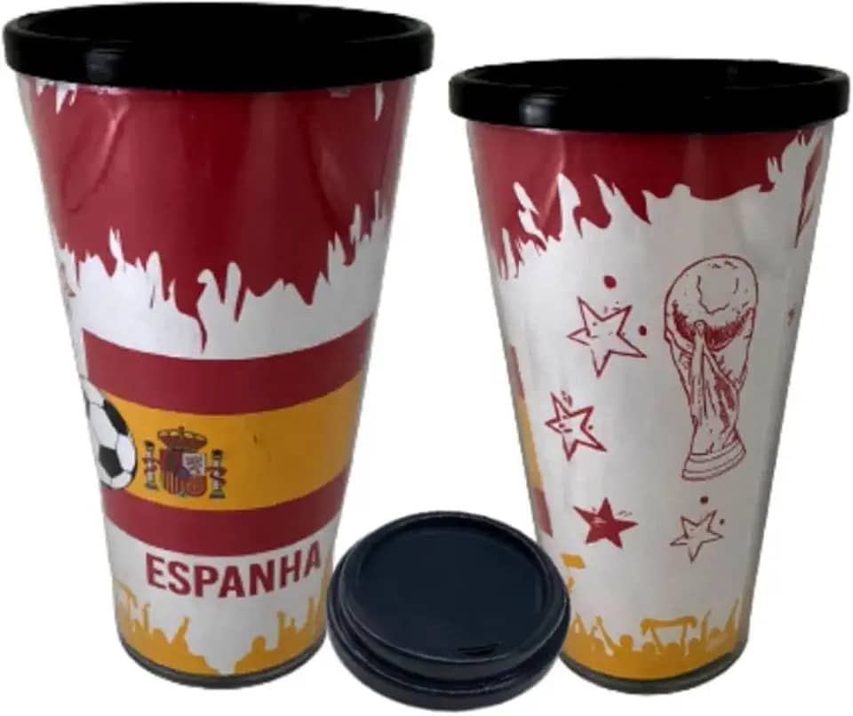 Copo Térmico Espanha Copa Do Mundo 480ml