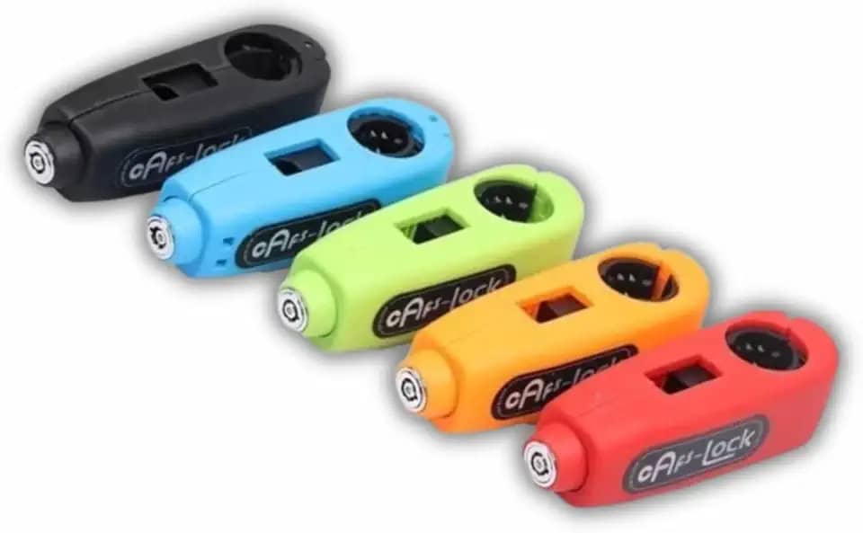 Trava de Segurança Antifurto para Moto – Universal, Compacta, Com Chave, Instalação Rápida na Manete, Proteção Contra Furtos Urbanos