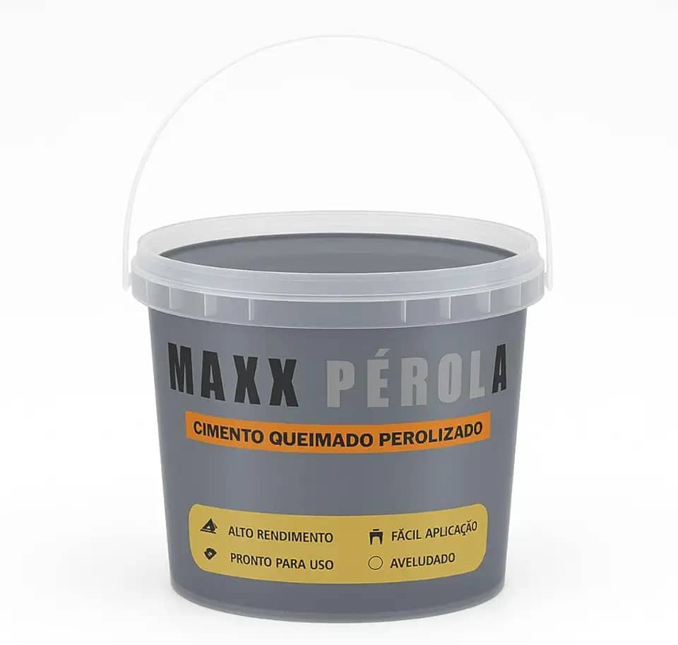 Efeito Cimento Queimado Perolizado 2Kg Massa Efeito Aveludado (Cinza Grafite)