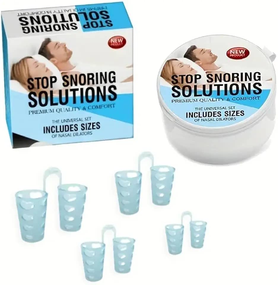 Dilatadores Nasais Anti-Ronco em Silicone Macio, Pequeno, Médio, Maior e X-Maior, Conjunto de 4, Anti-ronco Apneia Desvio de Septo Noite Melhores Descanso Garantido Respiração Melhor