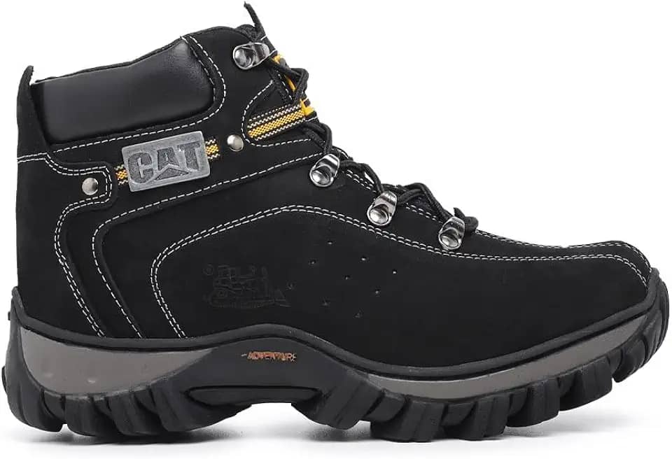Bota Coturno Caterpillar Adventure Couro Legítimo + Palmilhas Gel. Unissex.