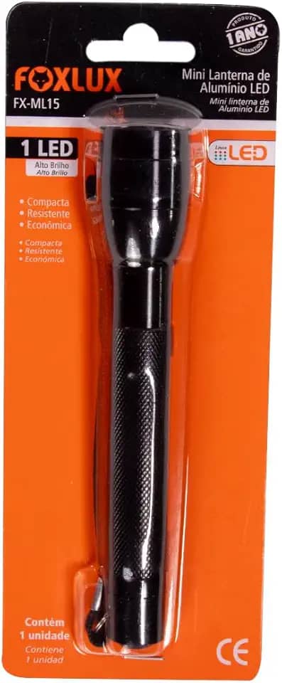 Mini Lanterna de Alumínio LED Foxlux