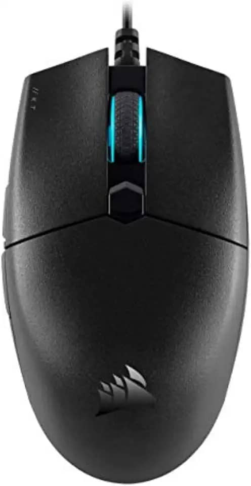 Corsair Mouse para jogos ultraleve KATAR PRO - mouse FPS/MOBA, formato simétrico, sensor óptico de 12.400 DPI, 6 botões programáveis, plug-and-play, retroiluminação RGB, para garras e pontas dos dedos