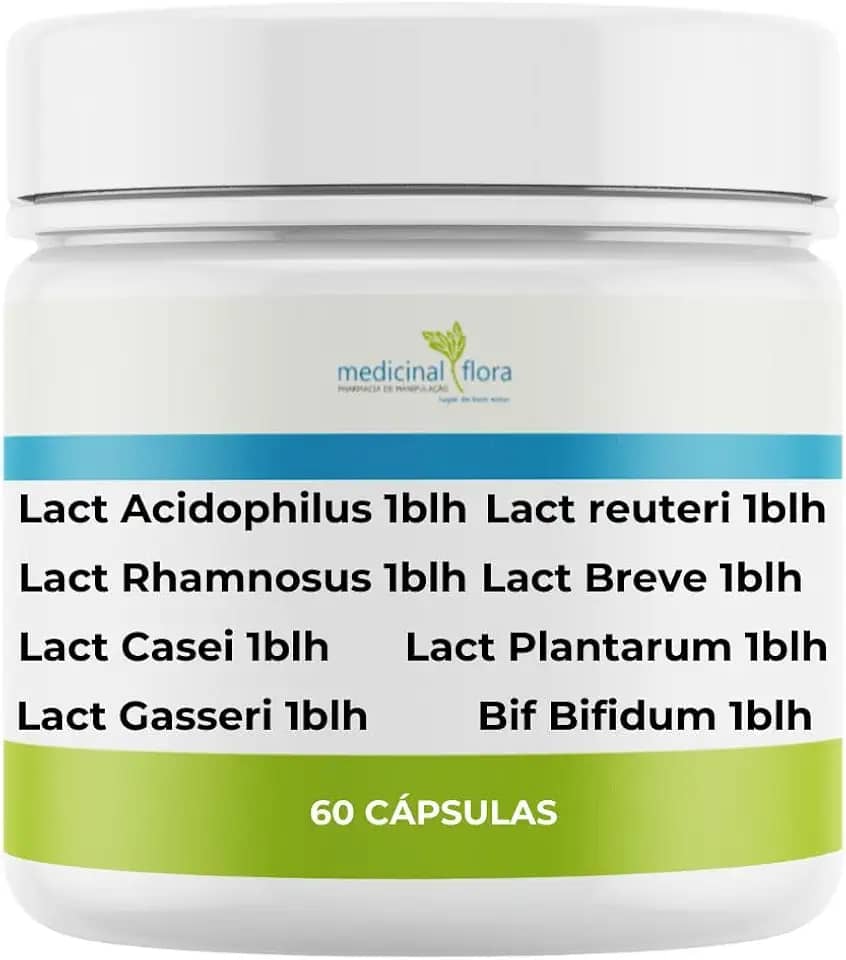 Mix Pool Probióticos Turbinado Mais Completo 8 Cepas Lactobacillus - 60 Cápsulas