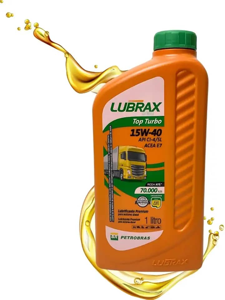 LUBRAX Óleo de Motor 15W-40 Top Turbo Essencial 1L – API CI-4/SL – multiviscoso para motores diesel (e gasolina onde SL é permitido) – proteção contra desgaste e limpeza