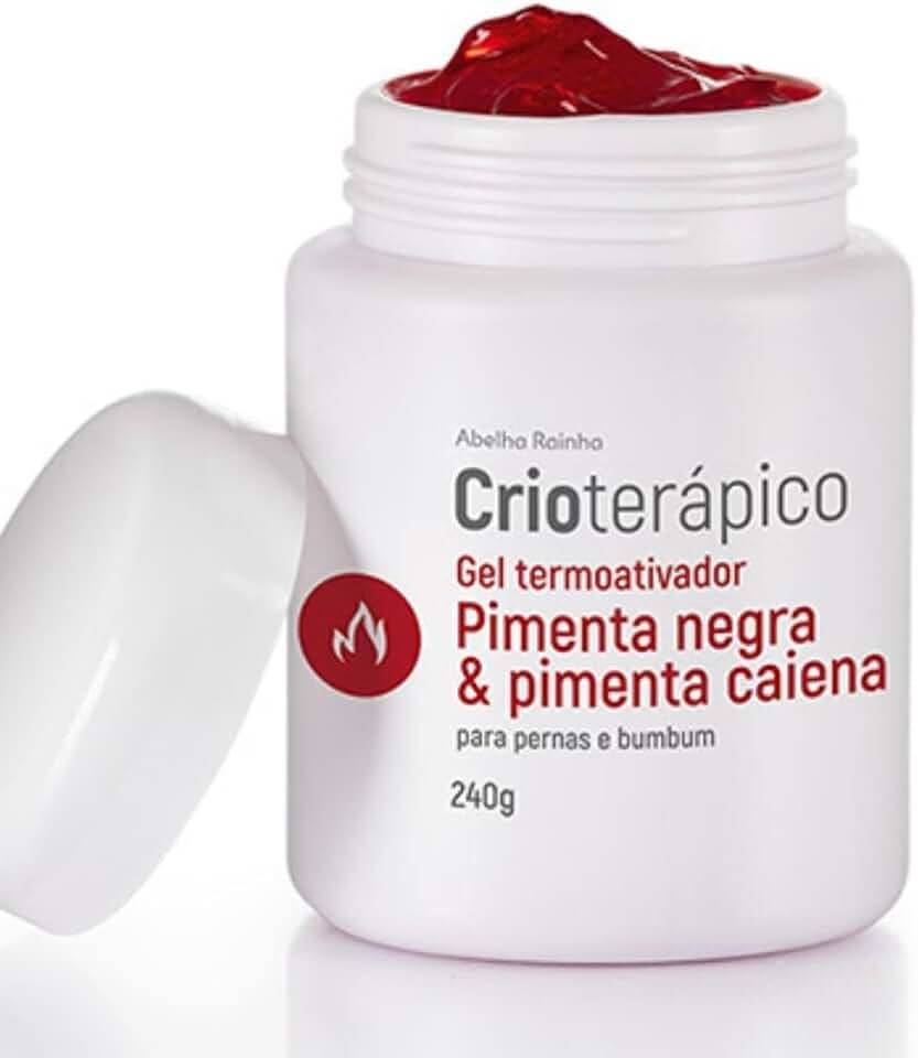 Gel Termoativador para Celulites com Pimenta Negra e Pimenta Caiena(240g) - Abelha Rainha