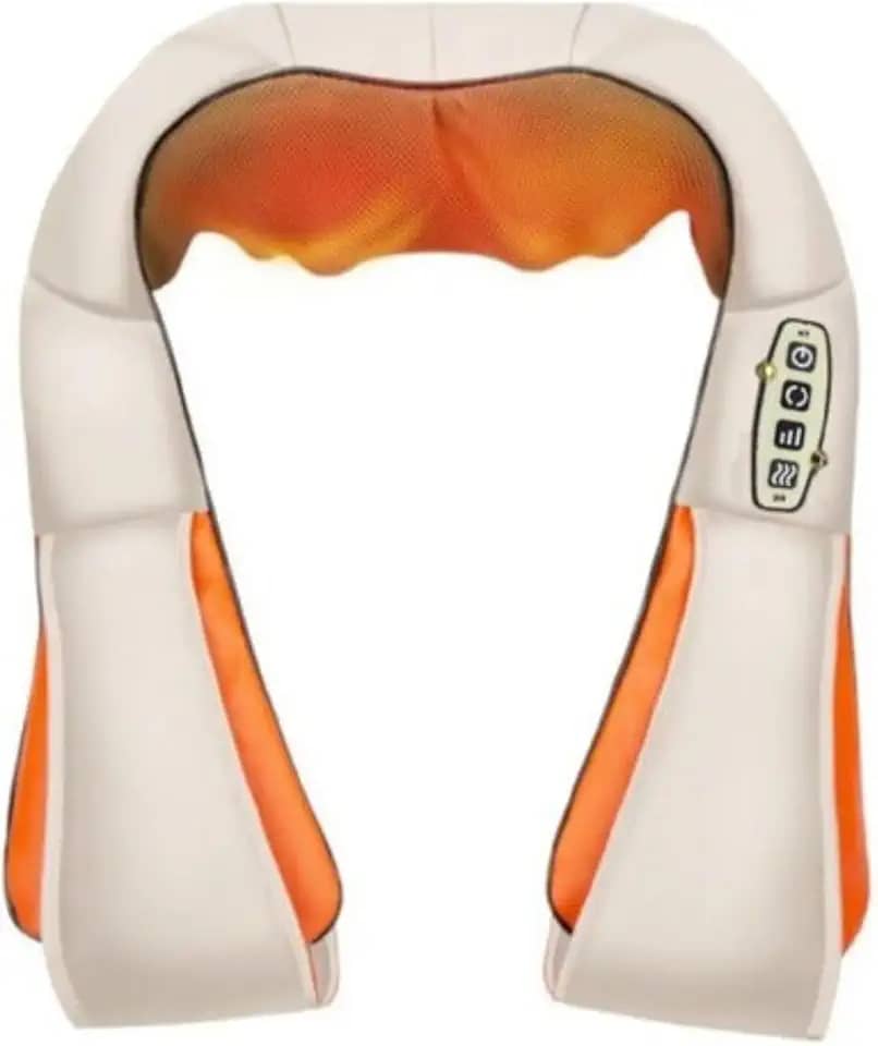 Colete Massageador Shiatsu com Infravermelho, Aquecimento e Vibração, Alívio para Dores Musculares em Pescoço, Ombros, Costas, Pernas e Braços, Massagem Relaxante em Casa, Escritório ou Viagem
