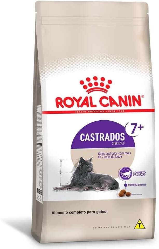 Ração Royal Canin Feline Health Nutrition Sterilised para Gatos Adultos Castrados Acima de 7 anos