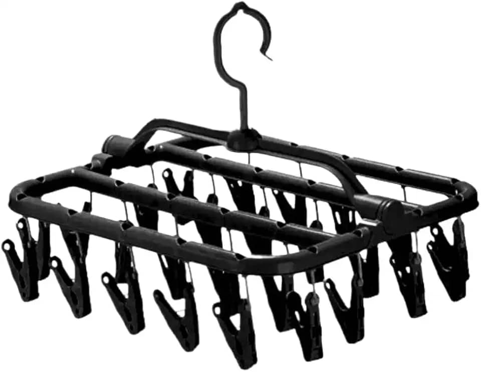 De Chão Portátil Leve Estender Seca Roupas Toalhas Varal de Apartamento Desmontável Meia(Varal Pendurável)