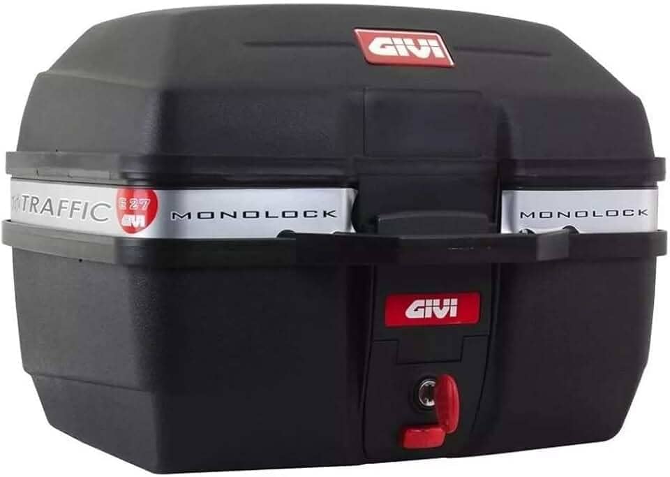 Baú Bauleto Moto 27 L Givi E27m Monolock Traffic Preto
