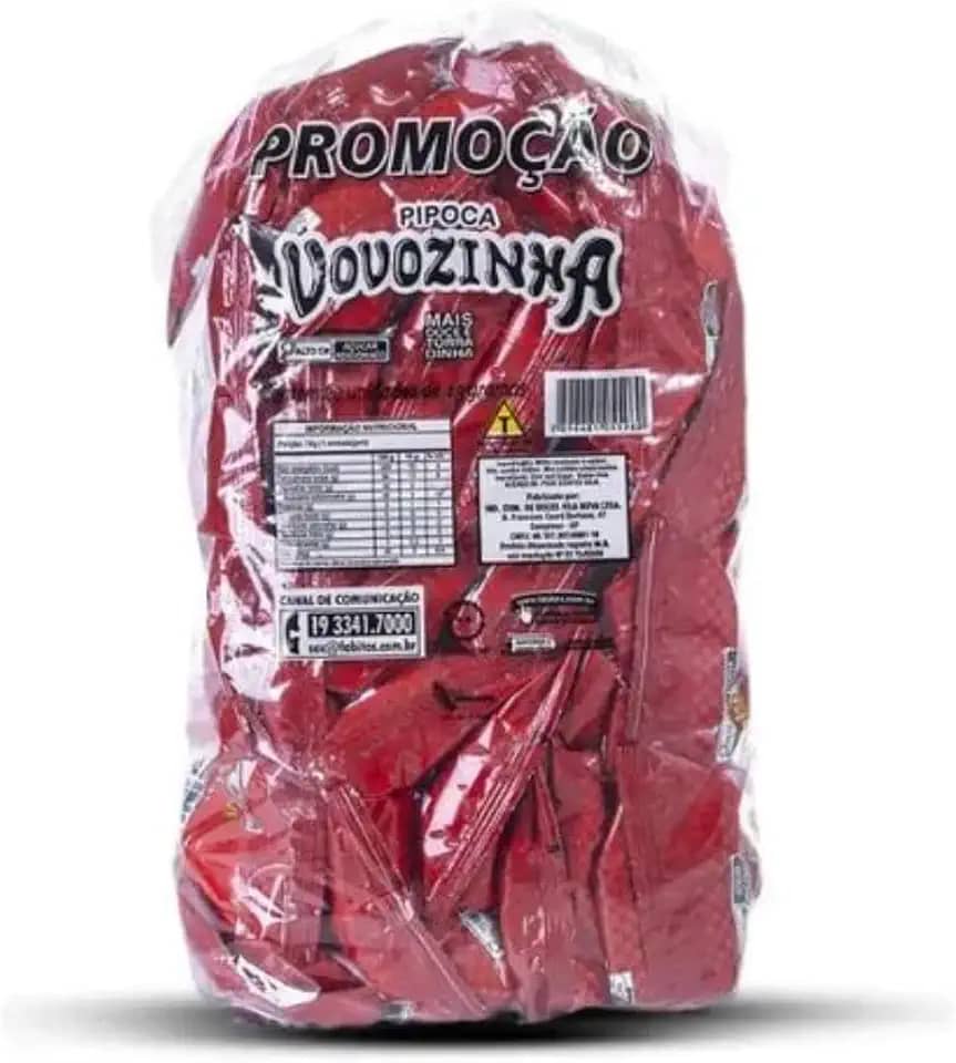 Fabitos Vovozinho Pipoca Doce, Sabor Tradicional, Pacote com 50 Unidades, 13g Cada