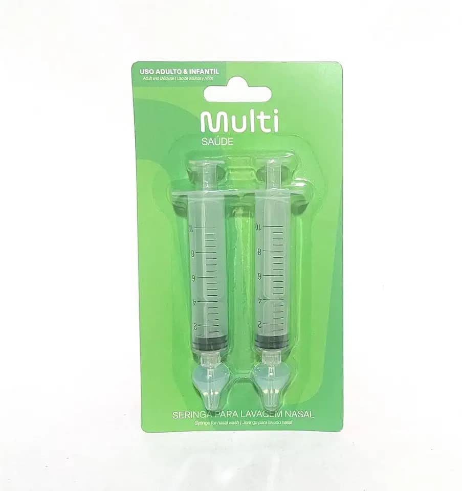 Seringa para Lavagem Nasal 10ml Adulto 2 unidades - Multi Saúde - HC398