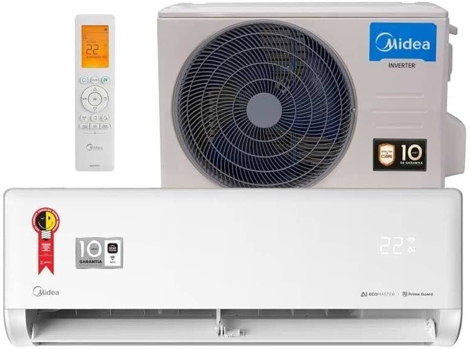 Ar-condicionado Split Inverter 12000 Btus Midea Ai Ecomaster High Wall Só Frio 42ezvca12m5/38ezvca12m5 220v