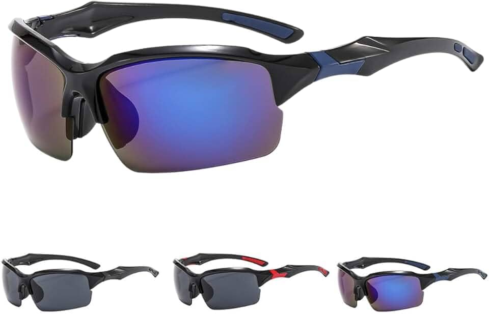 Óculos Esportivo para Ciclismo Corrida Pesca MTB – Lente Espelhada com Proteção UV400 e Armação Leve Antiderrapante