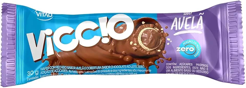 VICCIO ROLL ZERO AÇUCAR DE CHOCOLATE COM AVELA 30G