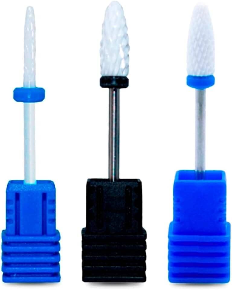 Arte Sedução Kit 3 Brocas de Cerâmica Unhas Gel Acrigel Fibra Acabamento