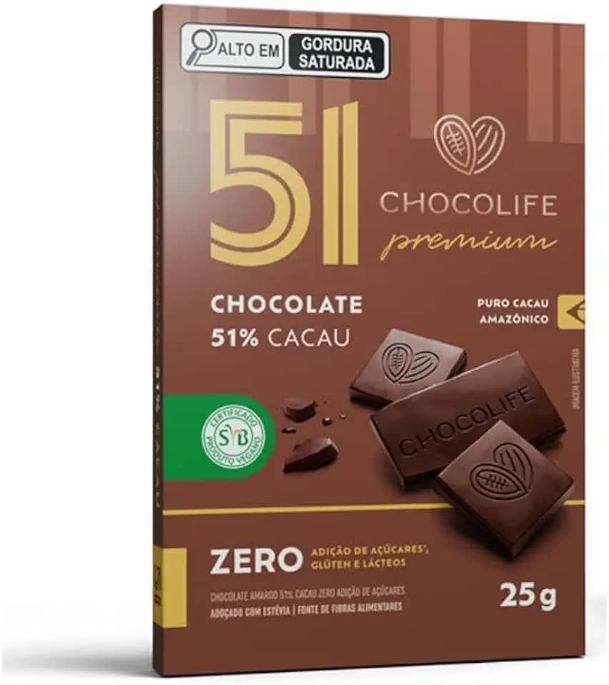 Chocolate Premium 51% Cacau - Chocolife - 1unx25g