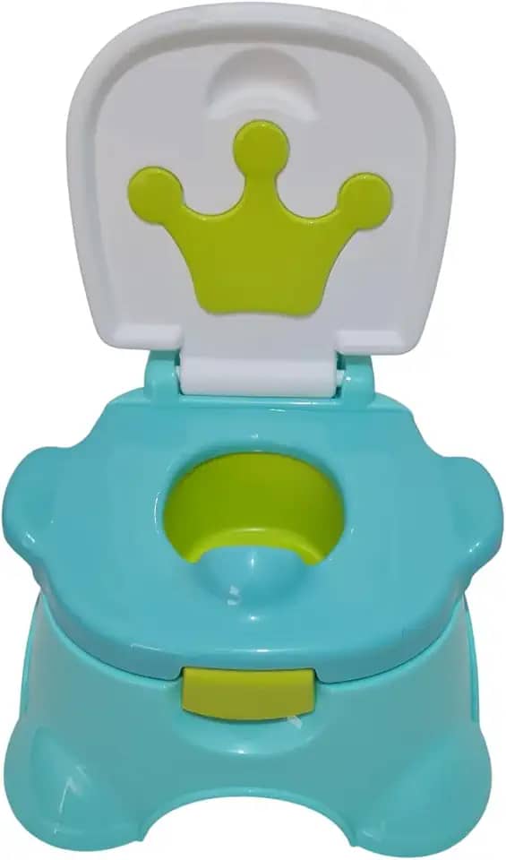 Troninho de Bebê 3 em 1 com Tampa, Penico Infantil, Serve como Banquinho, Serve como Redutor de Vaso Sanitário, para Menino e Menina para desfralde, antiderrapante, fácil limpeza e higiene (Verde)