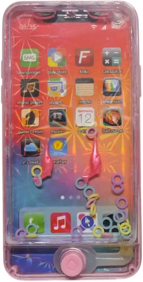 Brinquedo Aquaplay Infantil De Plástico Celular Aqua jogo das argola mini game (ROSA)