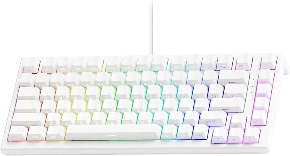 Teclado Magnético Gamer Akko TAC75 HE Branco 75% 8K Switch Akko AstroAim Linear AKKO01-00015-WH