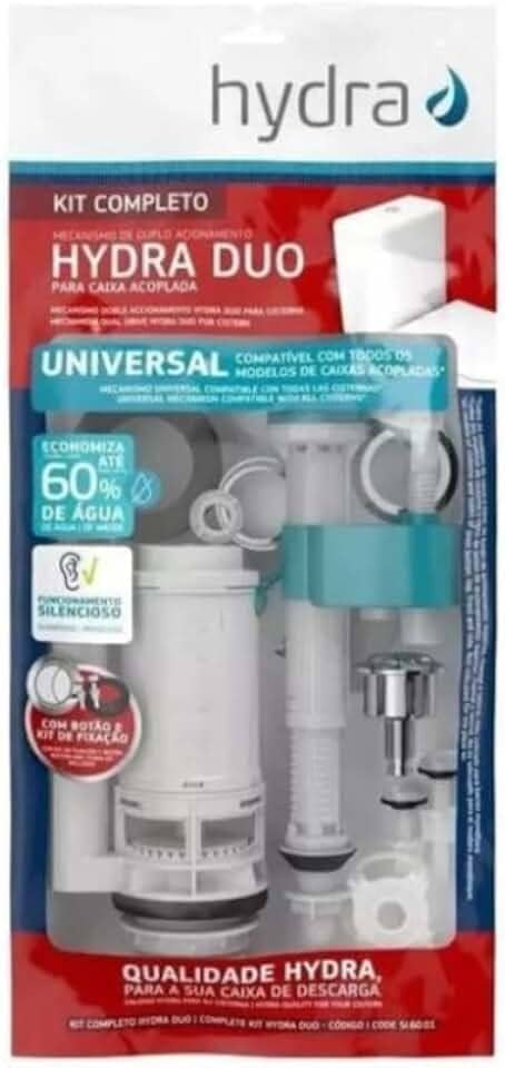 KIT REPARO COMPLETO UNIVERSAL CAIXA ACOPLADA 1100.SI.60.01 ORIGINAL DECA HYDRA 1,6gpf/6,0lpf
