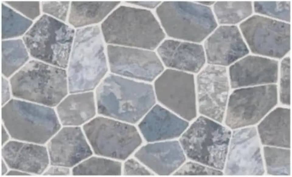 Papel de Parede Adesivo em PVC, Estampa Pedras Cinzas, Autocolante, Lavável, 5 Metros x 45cm, Decoração para Casa