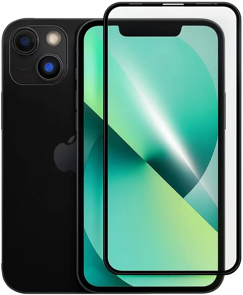 Película de Vidro 3D Full Cover para iPhone, Kit de Proteção Premium com Limpeza, Cobertura Total Transparente, Instalação Fácil - KDEZ STORE (IPHONE 14)
