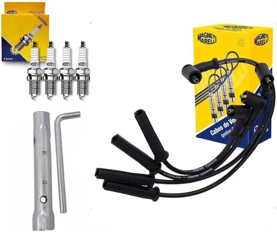 Kit Cabos E Velas Clio Logan Sandero Symbol 1.6 8v + Chave