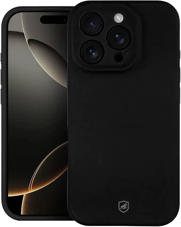 Gshield Capa Case Capinha Silicon Premium com Interior em Microfibra Antiderrapante Proteção Contra Impressão Digital, Arranhões, Quedas e Impactos para (Preta, iPhone 16 Pro)