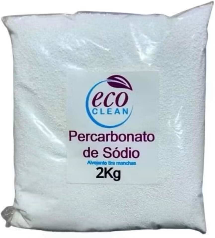 Percarbonato de Sódio Puro, Produto de Limpeza Geral, Alvejante para Roupas Brancas, 2kg em Pó
