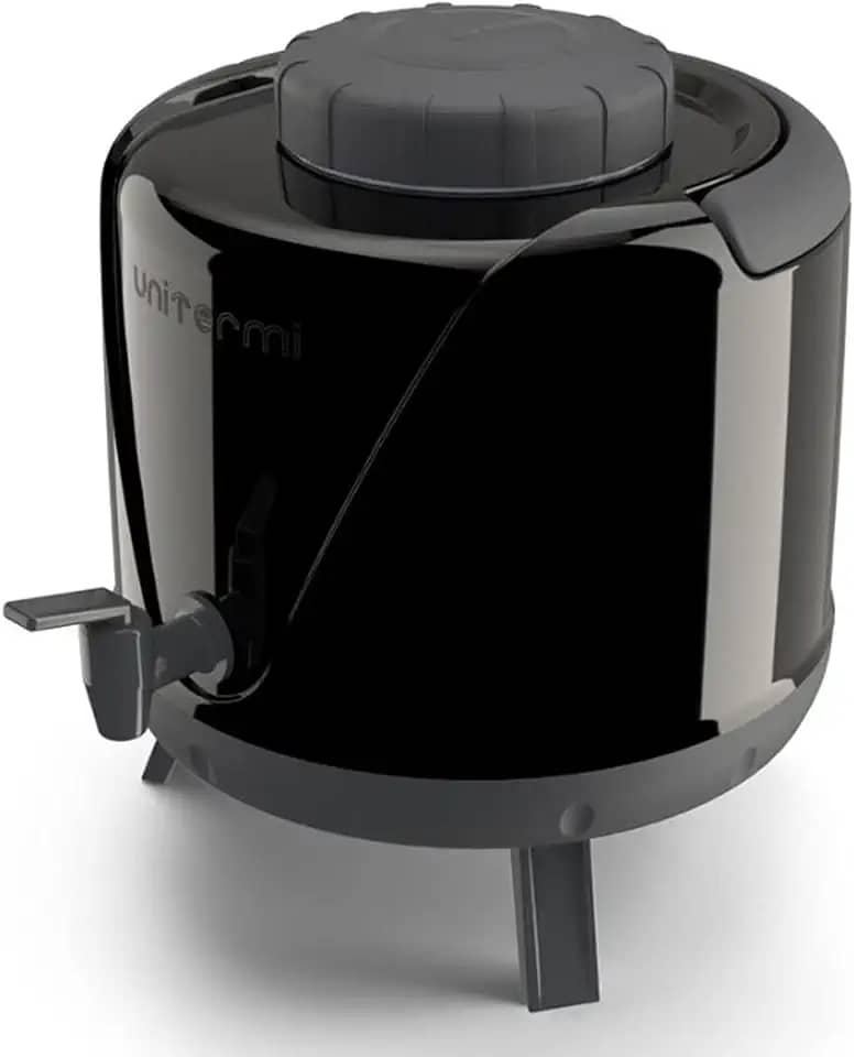 Garrafa Térmica Unitermi Botijão Arezzo 5 Litros Preto