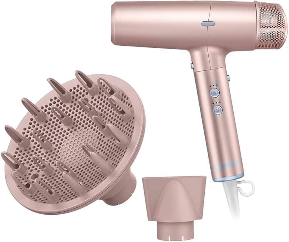 Conair, Secador Digital de Cabelo, Com Difusor, Secador Digital Iônico, 1700W, DIGITALaire, Rosa - 110V