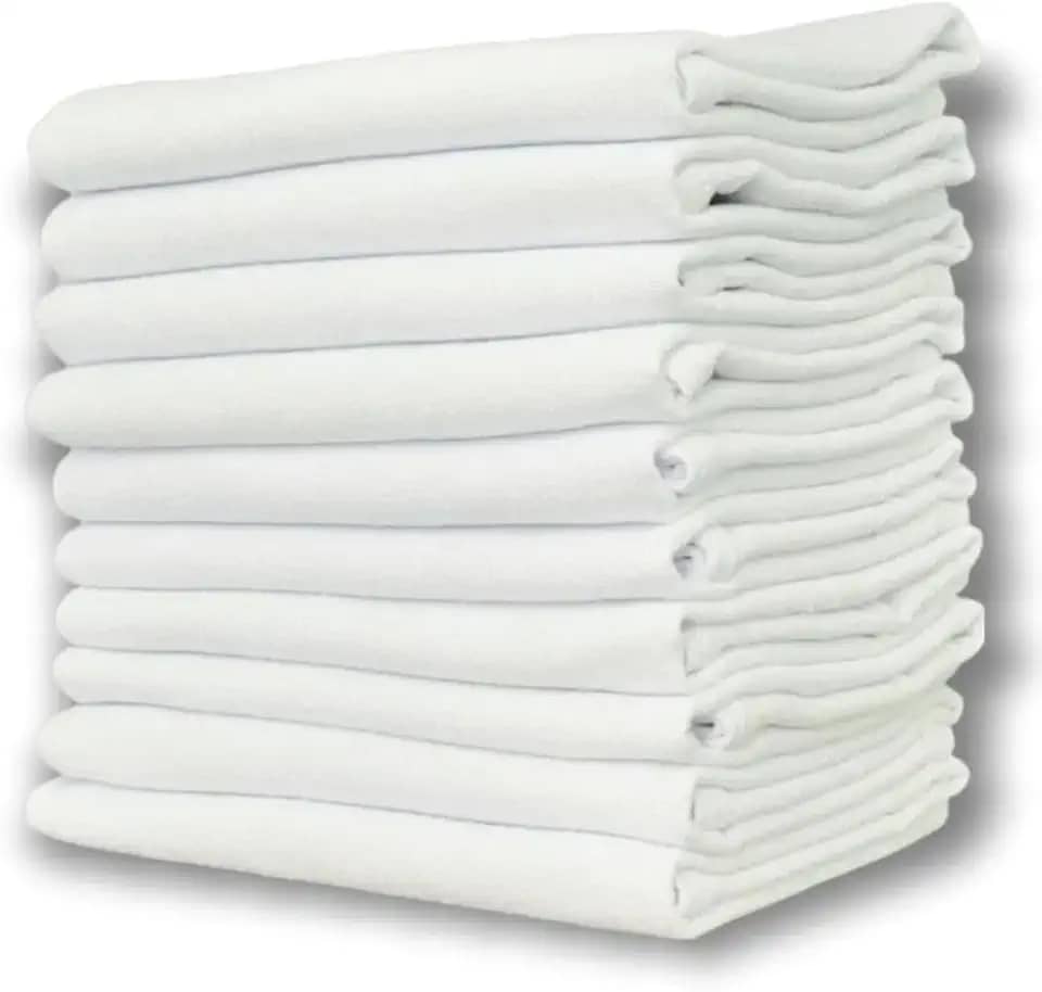 Pano de Copa Liso Branco SM08 com Bainha 50 x 75 cm Pacote com 10 unidades Santa Margarida