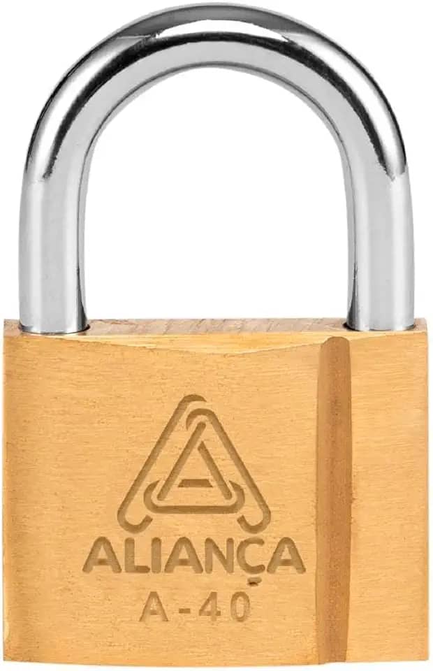 Cadeado de latão com chaves 40mm Aliança Metalurgica