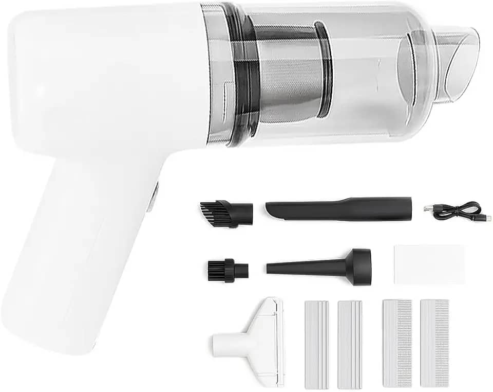 PAKEWAY Aspirador portátil de remoção de pelos de animais de estimação, ferramenta de remoção de pelos de animais de estimação, removedor de pelos de cães e gatos, filtragem dupla, para móveis, sofá