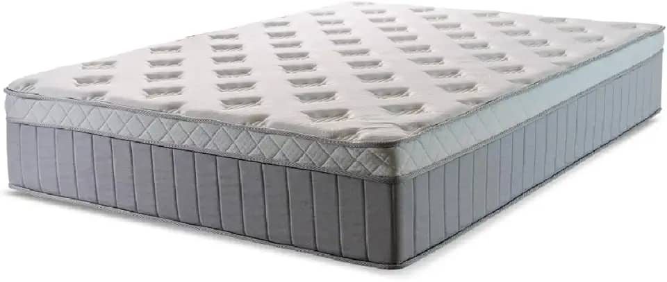 Colchão Casal Queen Molas Ensacadas Ômega 158x198x32cm Cinza/branco Hellen - Suporta até 110kg por Pessoa