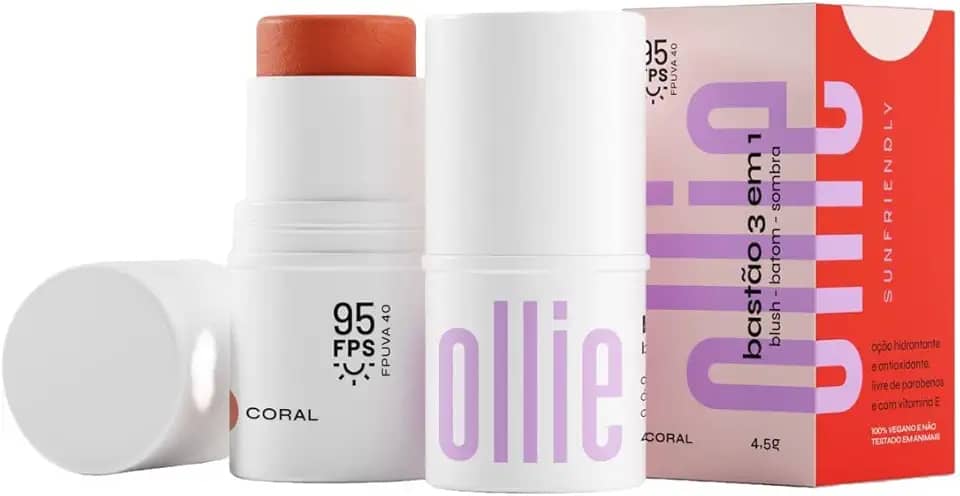 Blush Batom e Sombra FPS 95 Coral